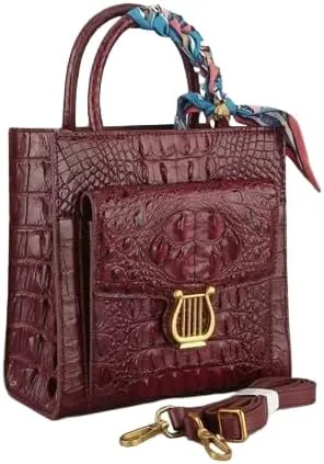 Exotic Genuine Alligator Skin Women Small Totes Bag Cross Shoulder Bag Authentic Crocodile Leather Lady Mini Purse Handbag