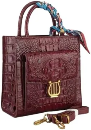 Exotic Genuine Alligator Skin Women Small Totes Bag Cross Shoulder Bag Authentic Crocodile Leather Lady Mini Purse Handbag