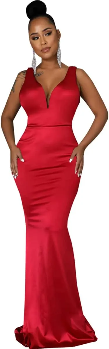 FairyLove Womens Sexy Bridesmaid Formal Evening Gown Dresses Wedding Guest Dress