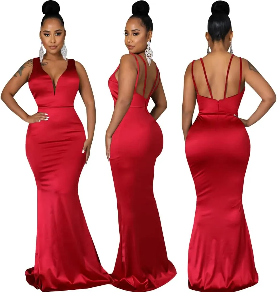 FairyLove Womens Sexy Bridesmaid Formal Evening Gown Dresses Wedding Guest Dress