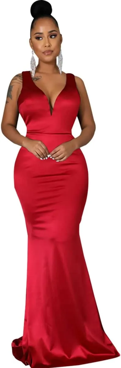 FairyLove Womens Sexy Bridesmaid Formal Evening Gown Dresses Wedding Guest Dress