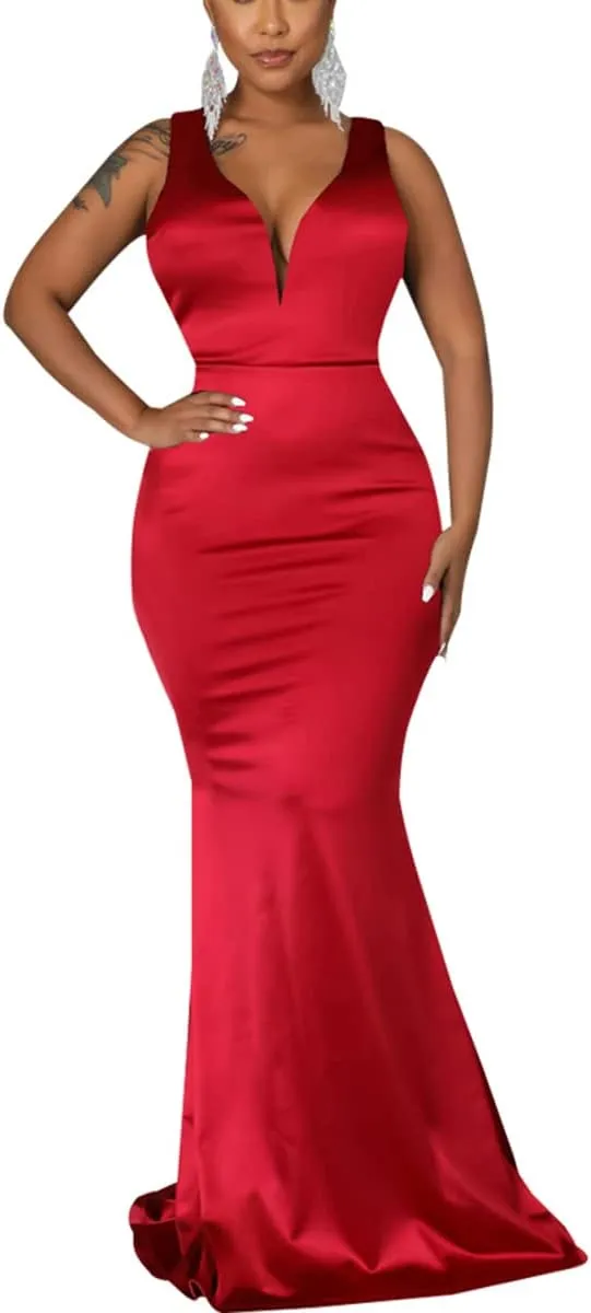 FairyLove Womens Sexy Bridesmaid Formal Evening Gown Dresses Wedding Guest Dress