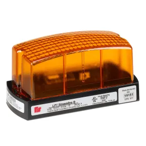 Federal Signal LP1-012A Streamline Low Profile Mini Strobe Light, Surface Mount, 12 VDC, Amber