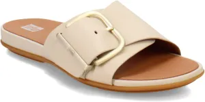 FitFlop Women's Gracie Maxi-Buckle Leather Slides Wedge Sandal