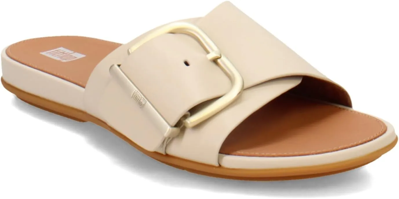 FitFlop Women's Gracie Maxi-Buckle Leather Slides Wedge Sandal