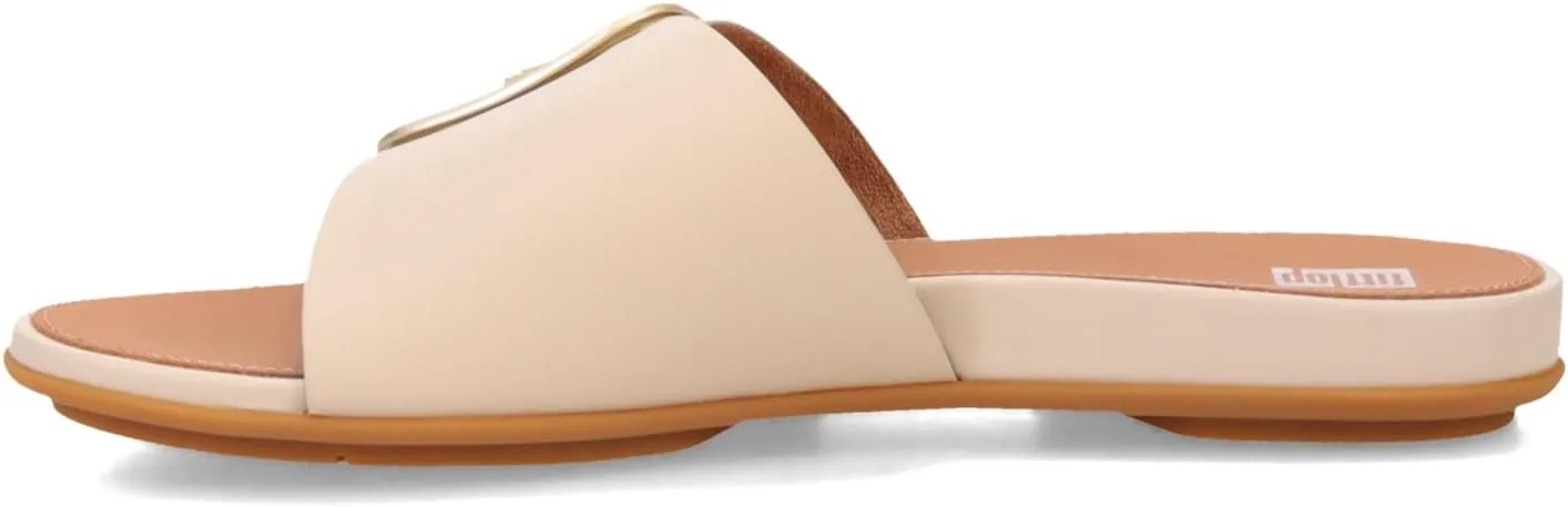 FitFlop Women's Gracie Maxi-Buckle Leather Slides Wedge Sandal