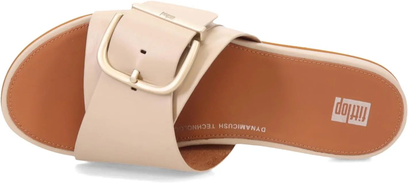 FitFlop Women's Gracie Maxi-Buckle Leather Slides Wedge Sandal