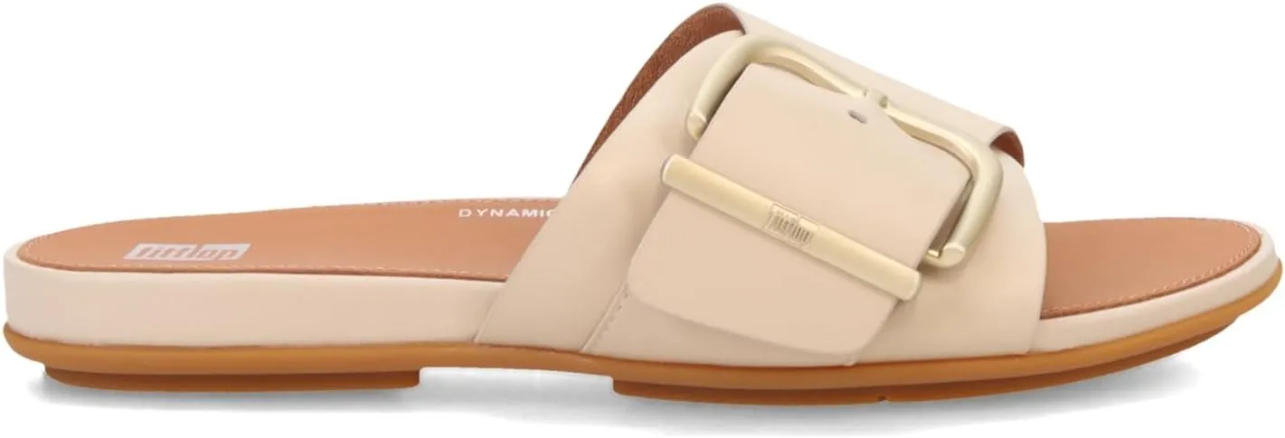 FitFlop Women's Gracie Maxi-Buckle Leather Slides Wedge Sandal