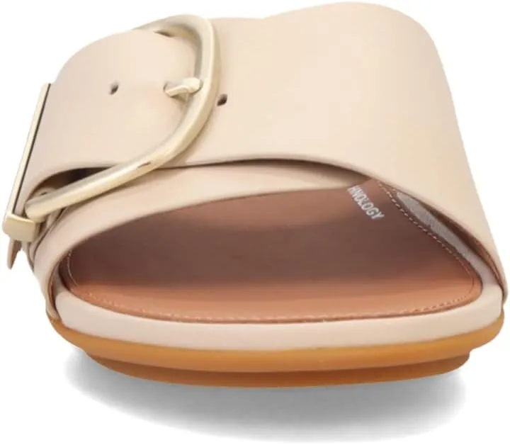 FitFlop Women's Gracie Maxi-Buckle Leather Slides Wedge Sandal