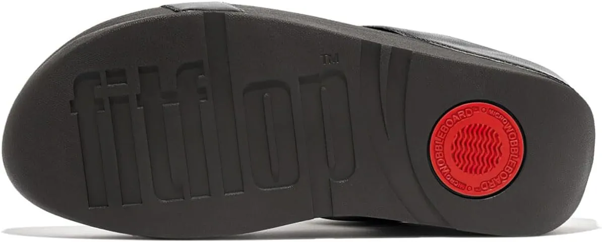 FitFlop Women's Halo Bead-Circle Metallic H-bar Slides Wedge Sandal