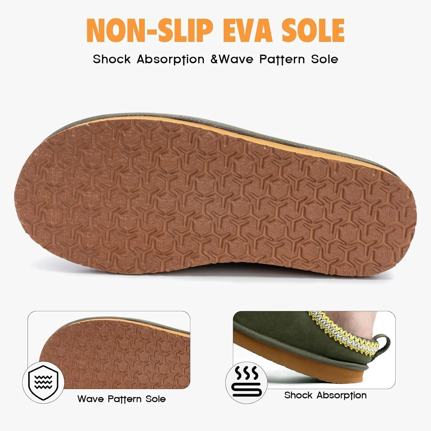FITORY Women's Suede Slipper | Flat Short Mini Boots with Fur Fleece | Winter Casual Comfort Shoes