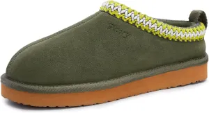 FITORY Women's Suede Slipper | Flat Short Mini Boots with Fur Fleece | Winter Casual Comfort Shoes