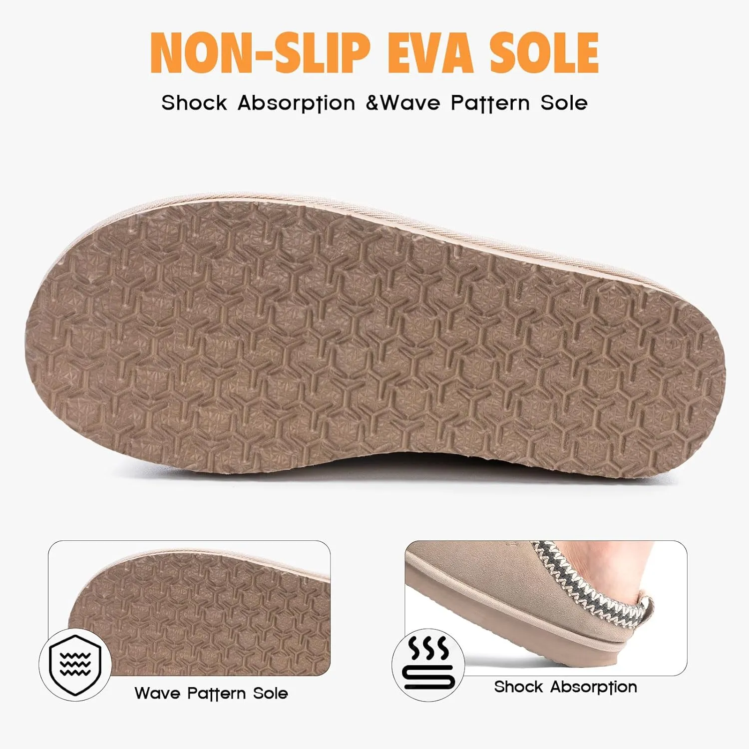 FITORY Women's Suede Slipper | Flat Short Mini Boots with Fur Fleece | Winter Casual Comfort Shoes