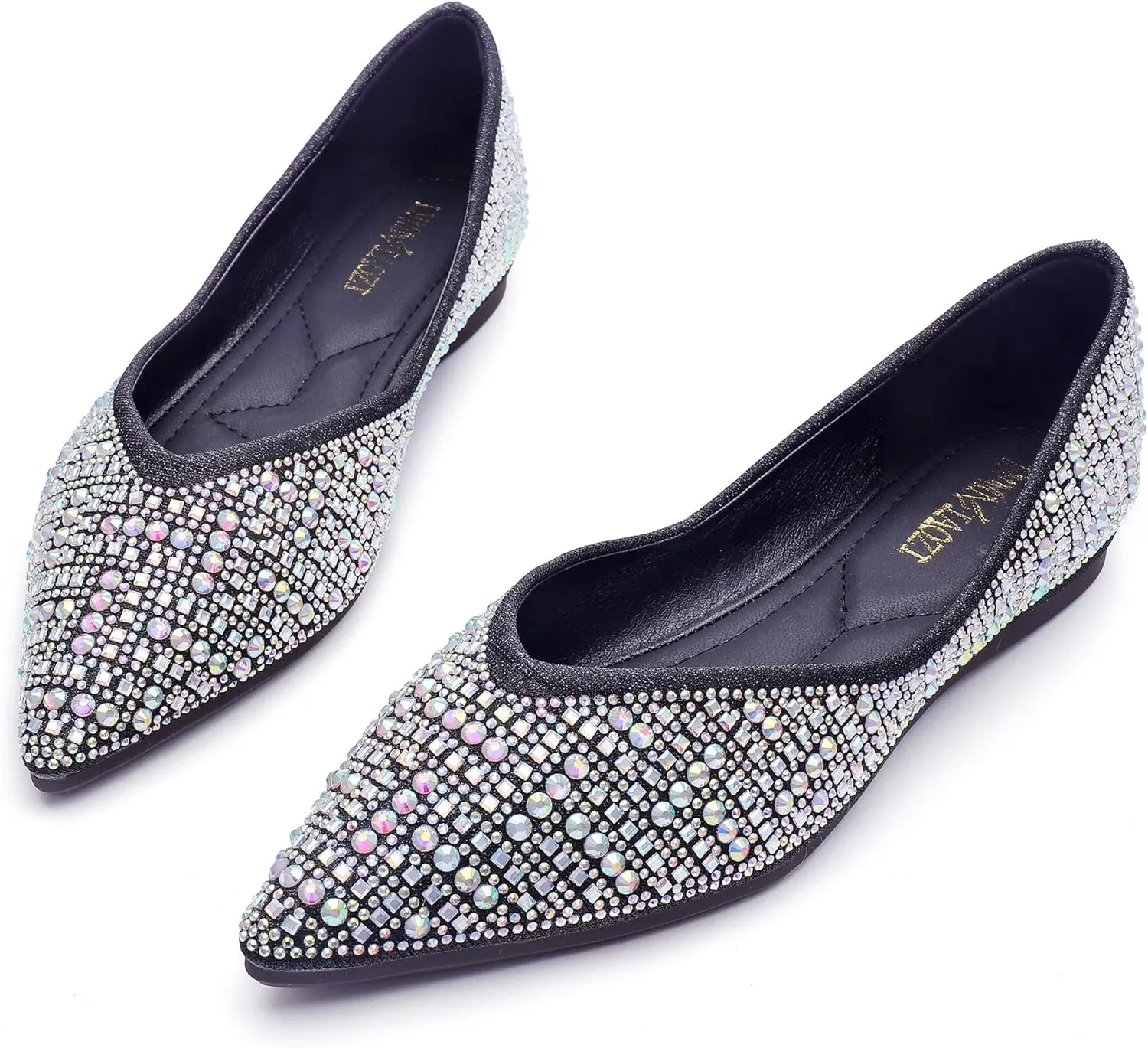 Flats for Women Pointed Toe Fashion Wedding Shoes Work Casual Slip-On Dress Shoes Women Comfortable Dressy Flat