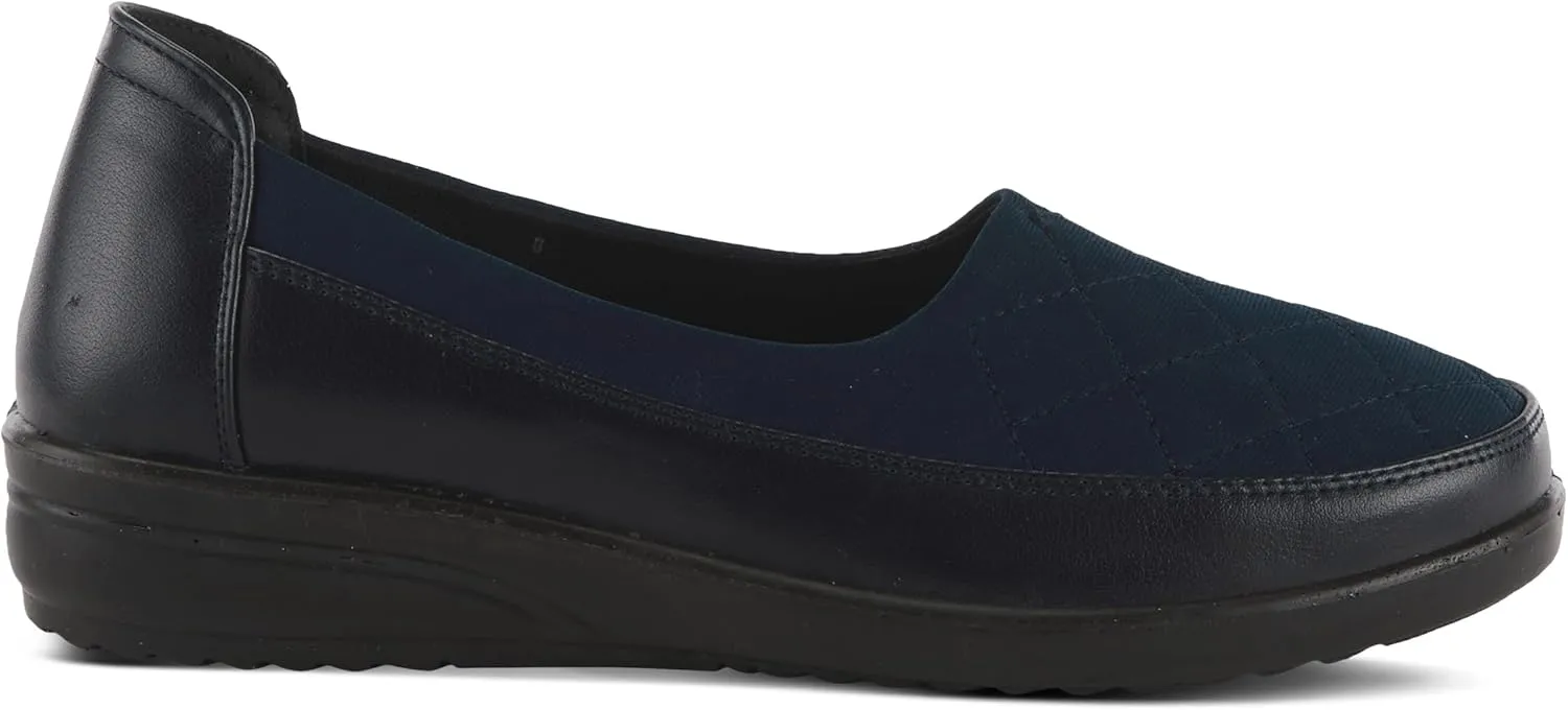 Flexus Spring Step Communa Loafers for Women - Quilted Slip-on Shoes with Padded Insole - Low Heel Ladies Casual Loafers