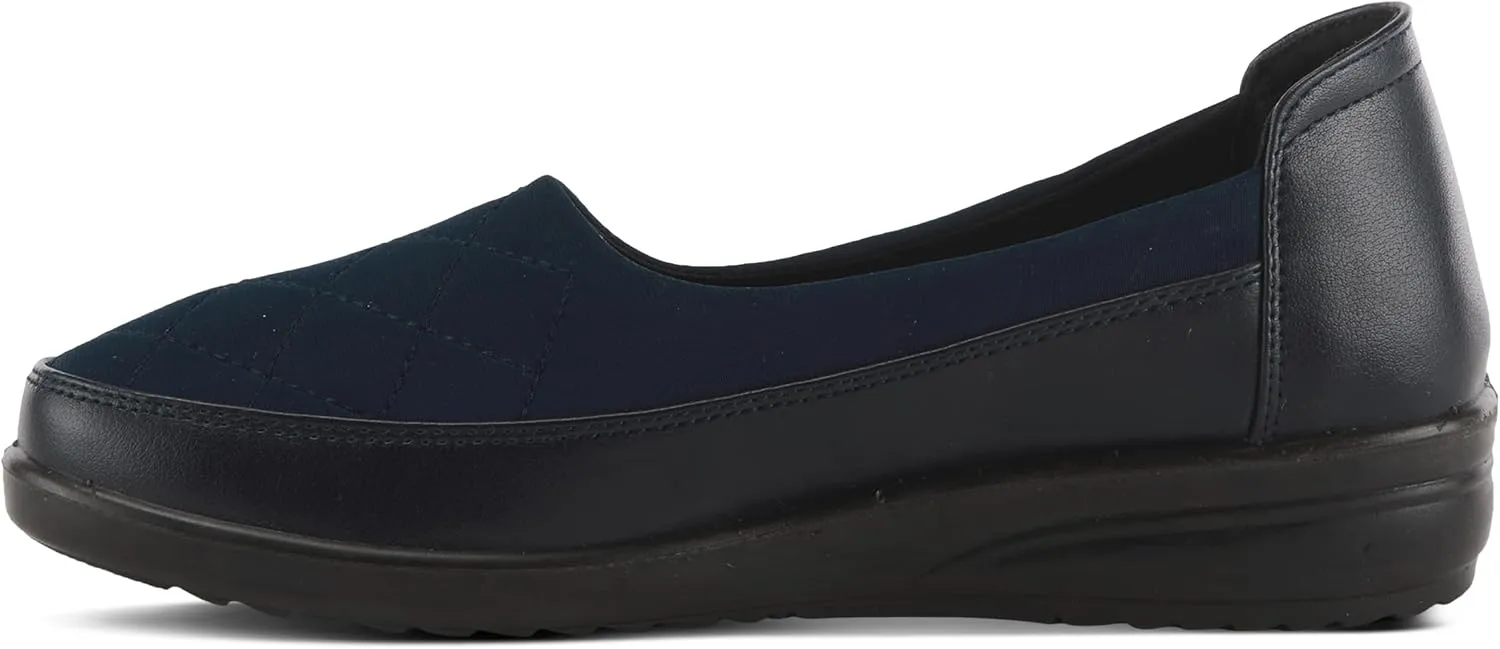 Flexus Spring Step Communa Loafers for Women - Quilted Slip-on Shoes with Padded Insole - Low Heel Ladies Casual Loafers