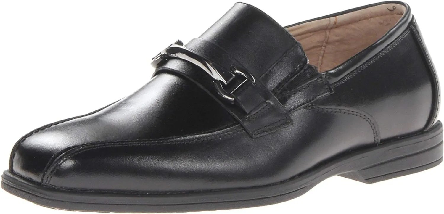 Florsheim Reveal Bit Jr Boys' Toddler-Youth Slip On, 10.5 M US Little Kid, Black
