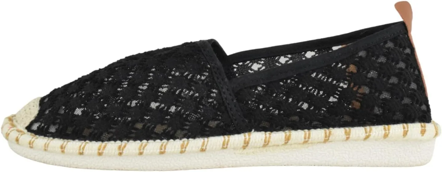 Forever Flat Women Shoes Canvas Slip-On Loafers Espadrilles Jute Style Breathable Knit Fabric Light Weight See Through Pledge