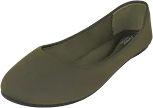 Forever Shoes Women Ballet Flats Round Toe Gel Memory Foam Insole Comfortable Satin Material FLEXIBLE-62