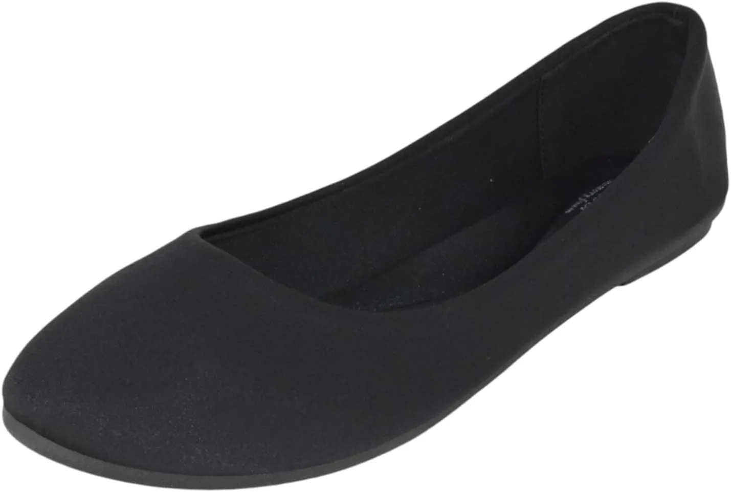 Forever Shoes Women Ballet Flats Round Toe Gel Memory Foam Insole Comfortable Satin Material FLEXIBLE-62