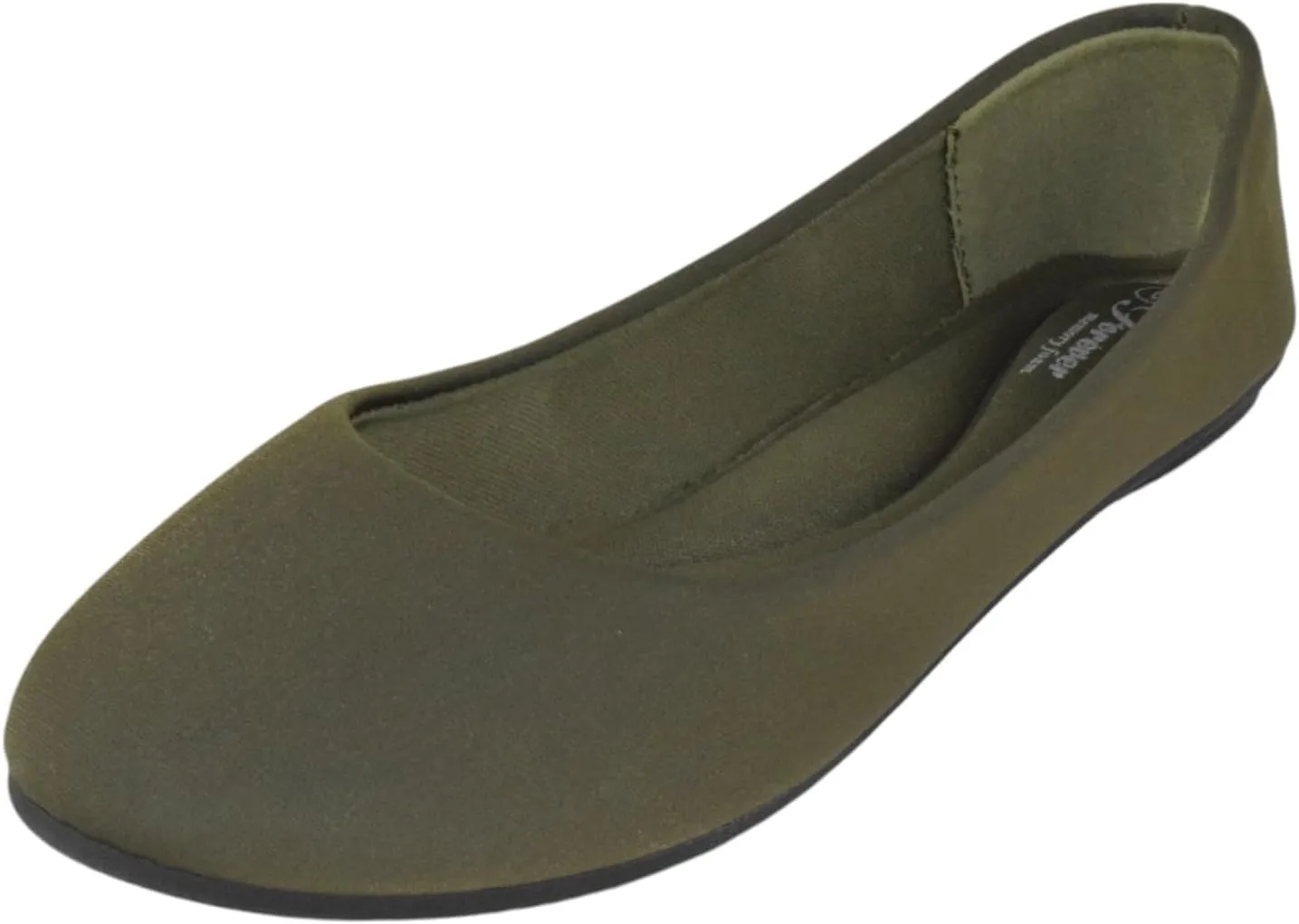 Forever Shoes Women Ballet Flats Round Toe Gel Memory Foam Insole Comfortable Satin Material FLEXIBLE-62