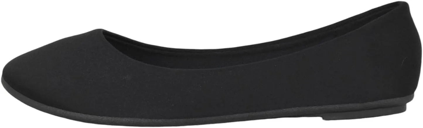 Forever Shoes Women Ballet Flats Round Toe Gel Memory Foam Insole Comfortable Satin Material FLEXIBLE-62