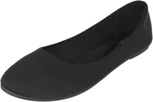 Forever Shoes Women Ballet Flats Round Toe Gel Memory Foam Insole Comfortable Satin Material FLEXIBLE-62