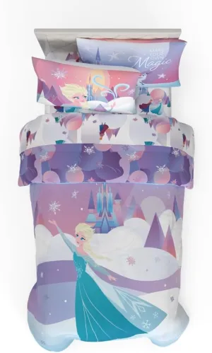 Franco Collectibles Disney's Frozen 2 Recycled Bedding 4 Piece Super Soft Reversible Comforter and Sheet Set, Twin, (100% Official Licensed Product)