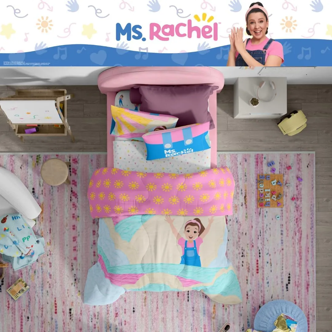 Franco Ms. Rachel Educational Adventures Bedding Super Soft Cozy 3 Piece Microfiber Sheet Set, Twin, (Officially Licensed Product) Kids