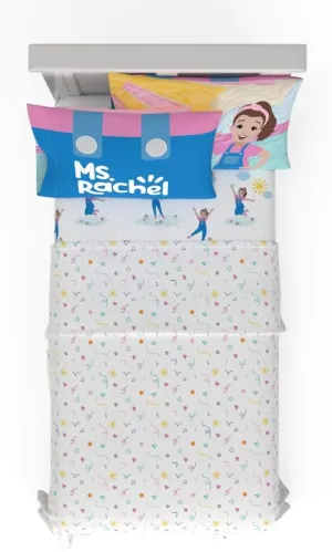 Franco Ms. Rachel Educational Adventures Bedding Super Soft Cozy 3 Piece Microfiber Sheet Set, Twin, (Officially Licensed Product) Kids