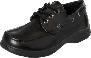 French Toast Boys Shoes - Kids Oxford School Uniform Loafer Church Dress Shoes Slip-On Faux-Leather (Toddler-Big Kid) (Black)