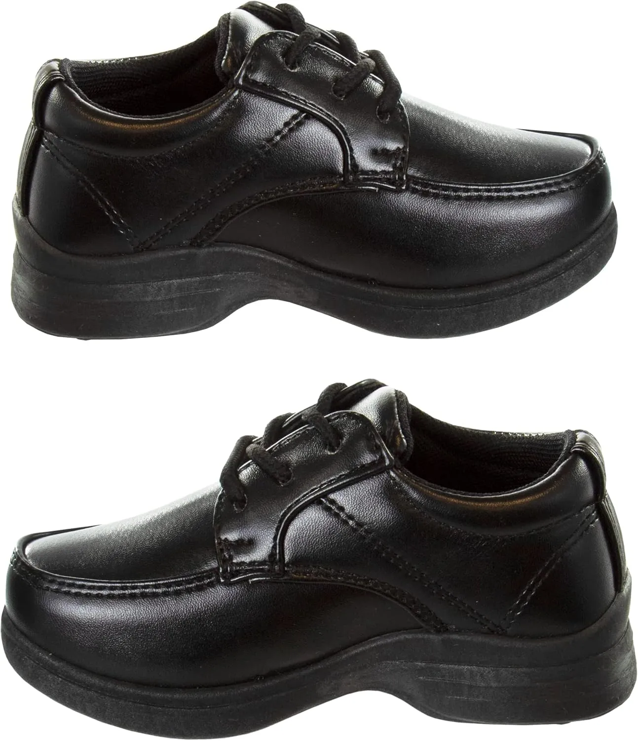 French Toast Boys Shoes - Kids Oxford School Uniform Loafer Church Dress Shoes Slip-On Faux-Leather (Toddler-Big Kid) (Black)