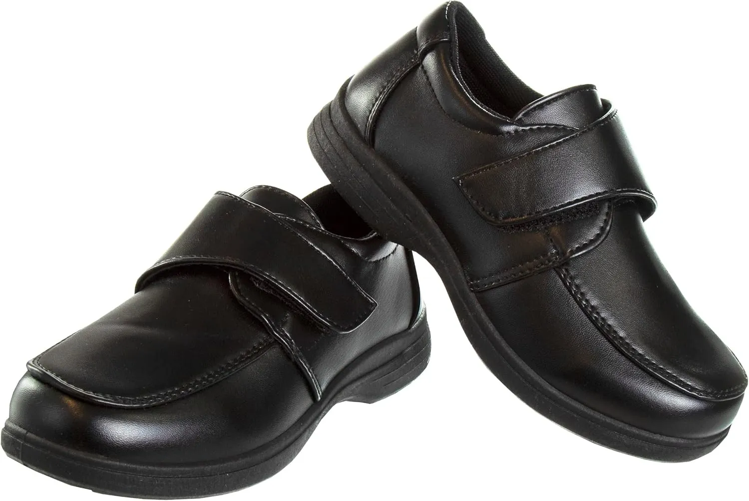 French Toast Boys Shoes - Kids Oxford School Uniform Loafer Church Dress Shoes Slip-On Faux-Leather (Toddler-Big Kid) (Black)