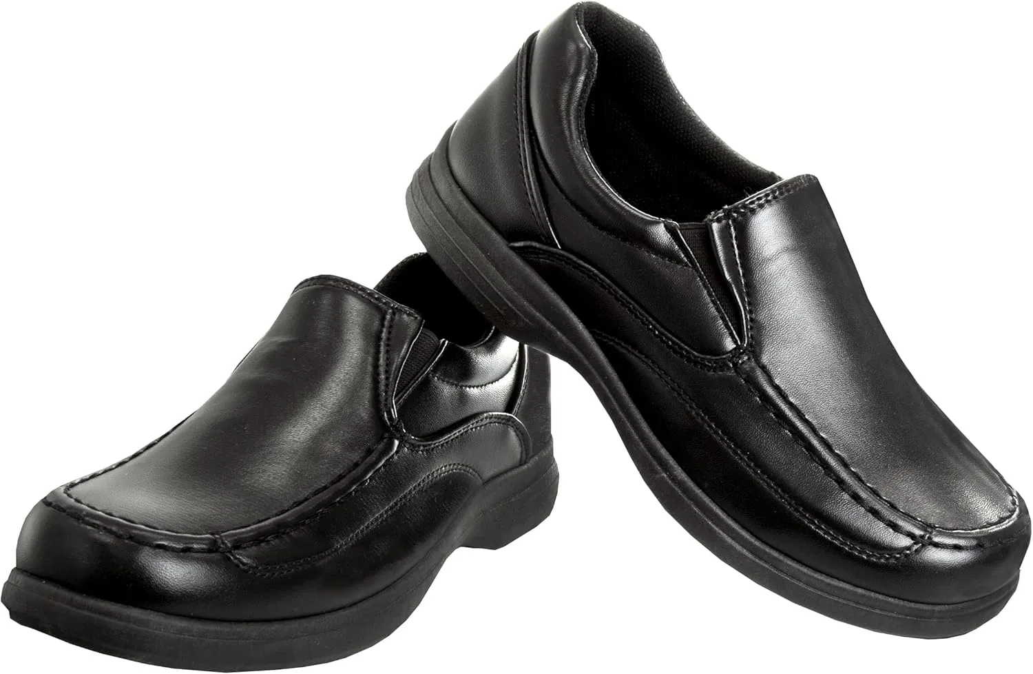 French Toast Boys Shoes - Kids Oxford School Uniform Loafer Church Dress Shoes Slip-On Faux-Leather (Toddler-Big Kid) (Black)