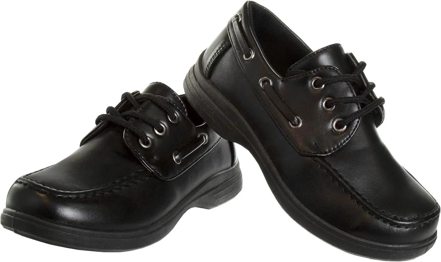 French Toast Boys Shoes - Kids Oxford School Uniform Loafer Church Dress Shoes Slip-On Faux-Leather (Toddler-Big Kid) (Black)