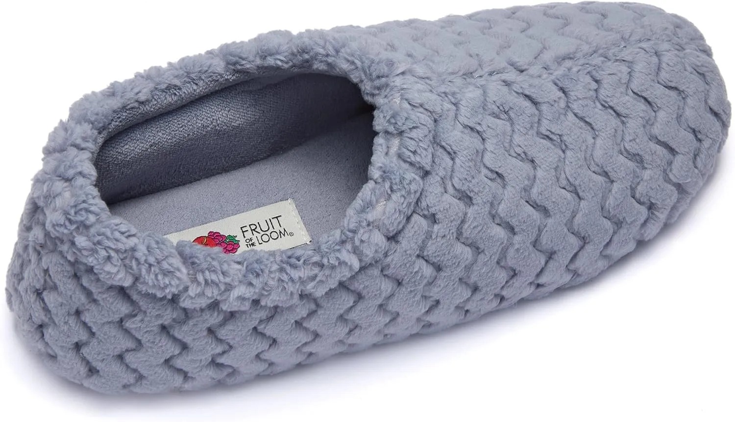 Fruit of the Loom House Slippers For Women, Memory Foam Insole, Indoor Outdoor, Comfy, Chevron
