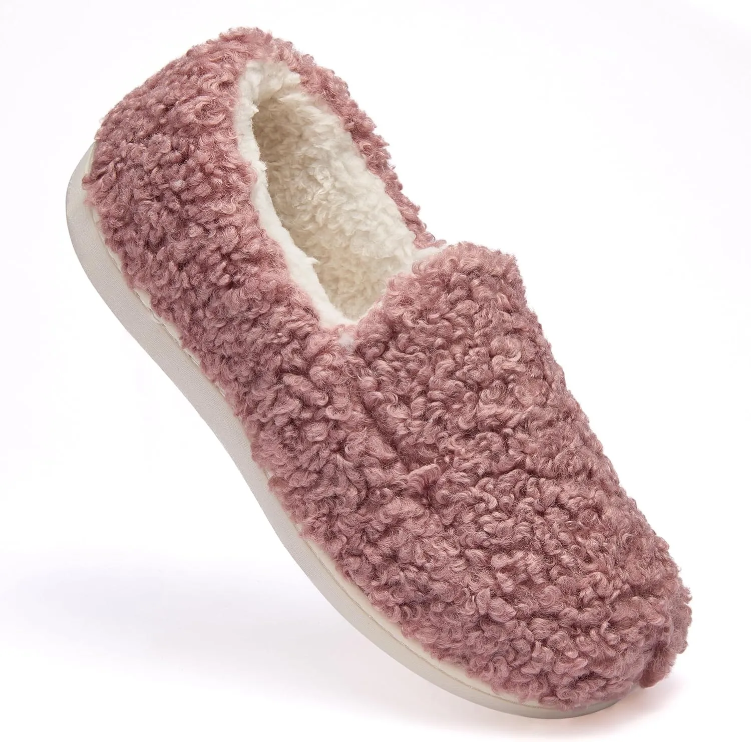 Fruit of the Loom Women's Berber Loafer - Comfy, Memory Foam, Indoor/Outdoor