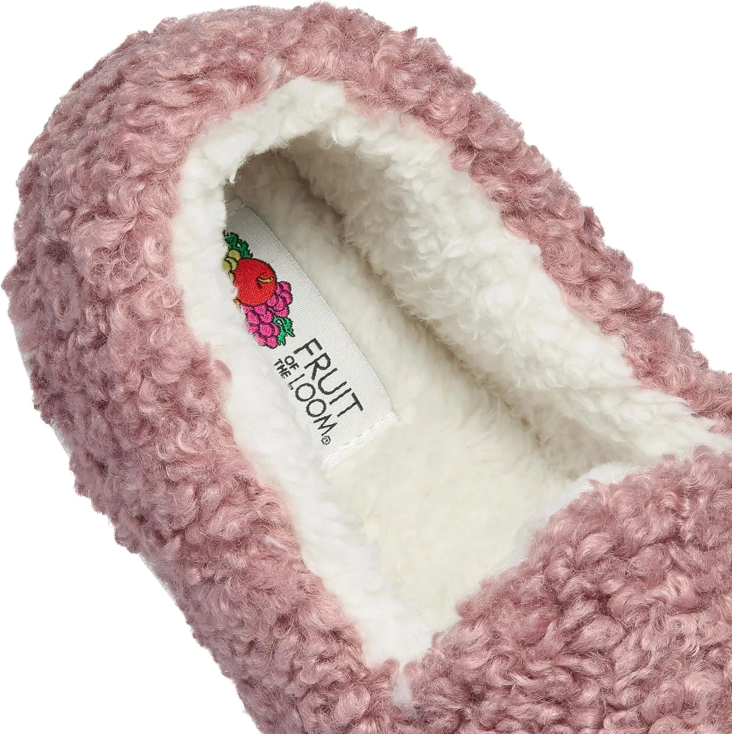 Fruit of the Loom Women's Berber Loafer - Comfy, Memory Foam, Indoor/Outdoor