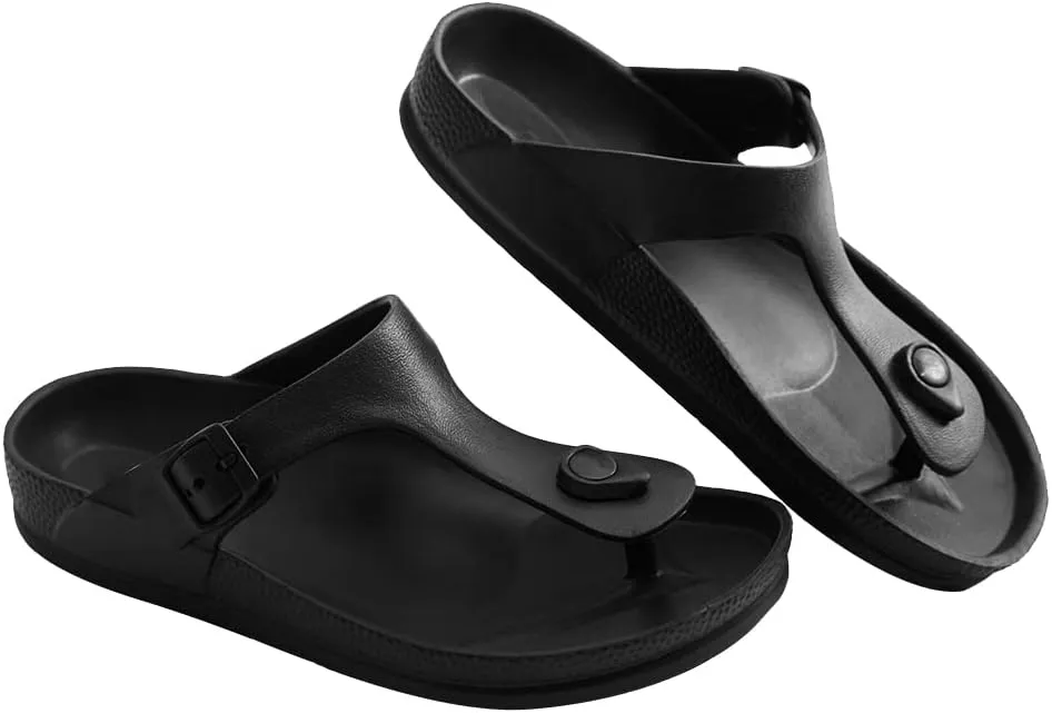 FUNKYMONKEY EVA Flip Flops Waterproof Adjustable Thong Sandals for Mens and Womens