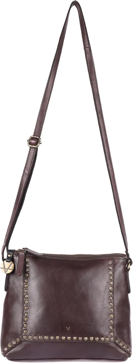 Genuine Italian Leather Boho Studded Crossbody Sling Bag - Stylish, Durable, & Perfect for Everyday Use for women