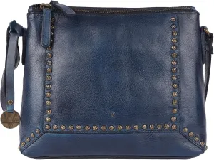 Genuine Italian Leather Boho Studded Crossbody Sling Bag - Stylish, Durable, & Perfect for Everyday Use for women