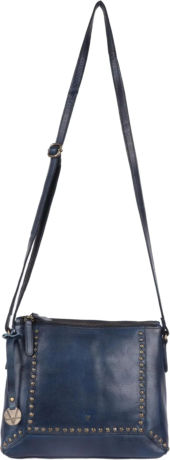 Genuine Italian Leather Boho Studded Crossbody Sling Bag - Stylish, Durable, & Perfect for Everyday Use for women