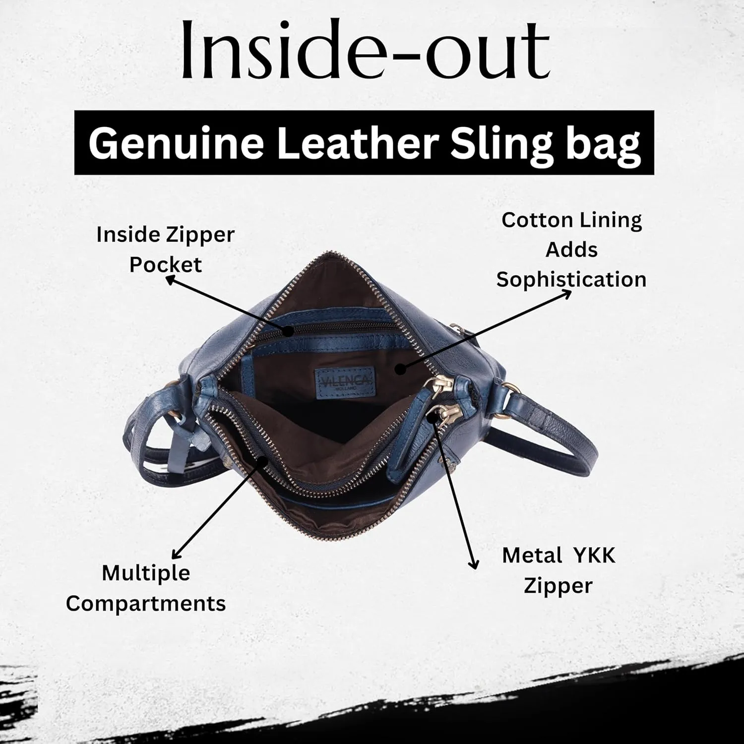 Genuine Italian Leather Boho Studded Crossbody Sling Bag - Stylish, Durable, & Perfect for Everyday Use for women