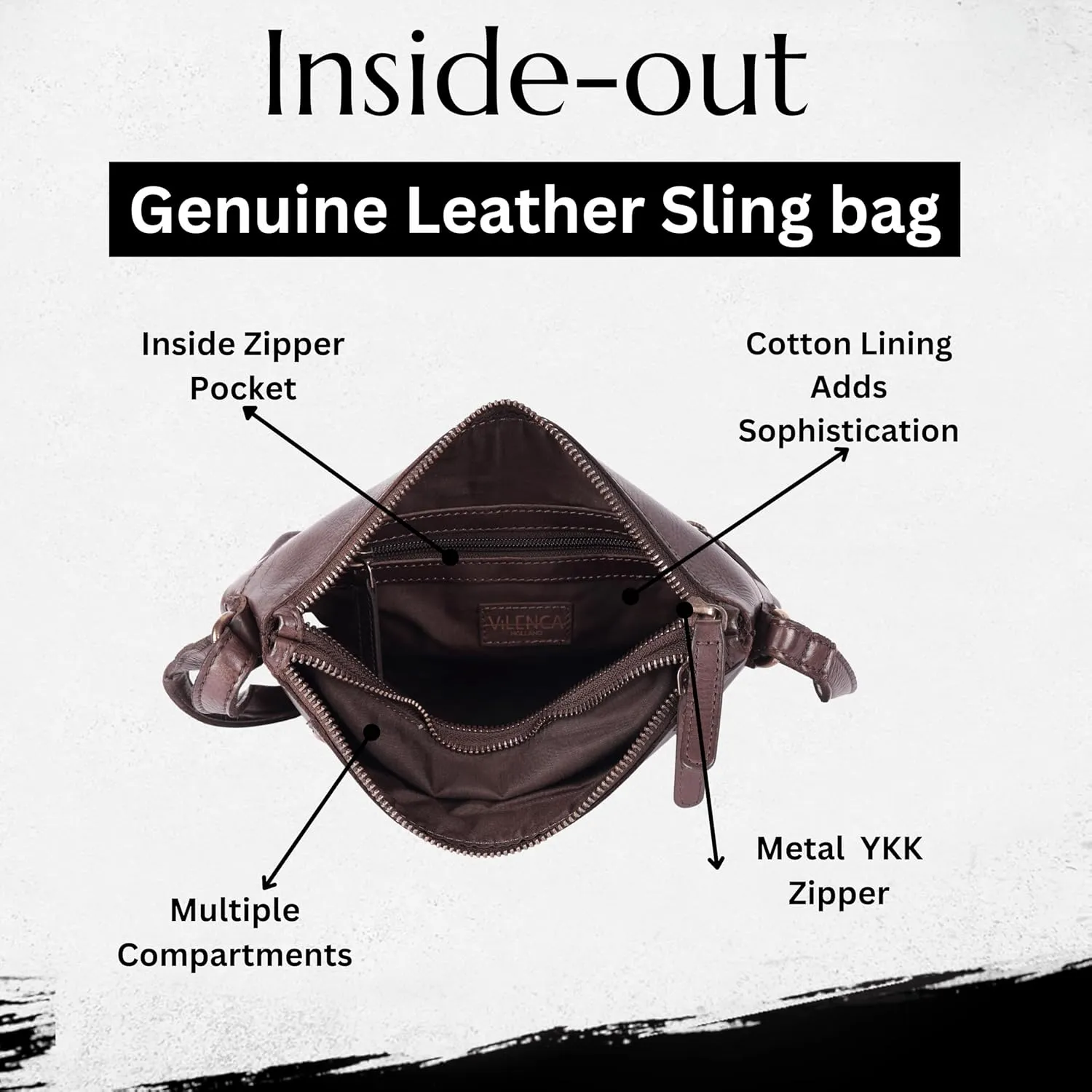 Genuine Italian Leather Boho Studded Crossbody Sling Bag - Stylish, Durable, & Perfect for Everyday Use for women