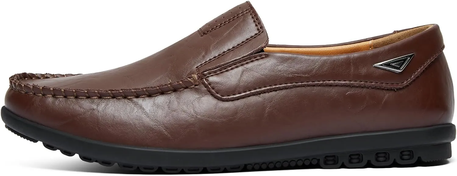 Go Tour Men’s Casual Leather Fashion Slip-on Loafers Shoes