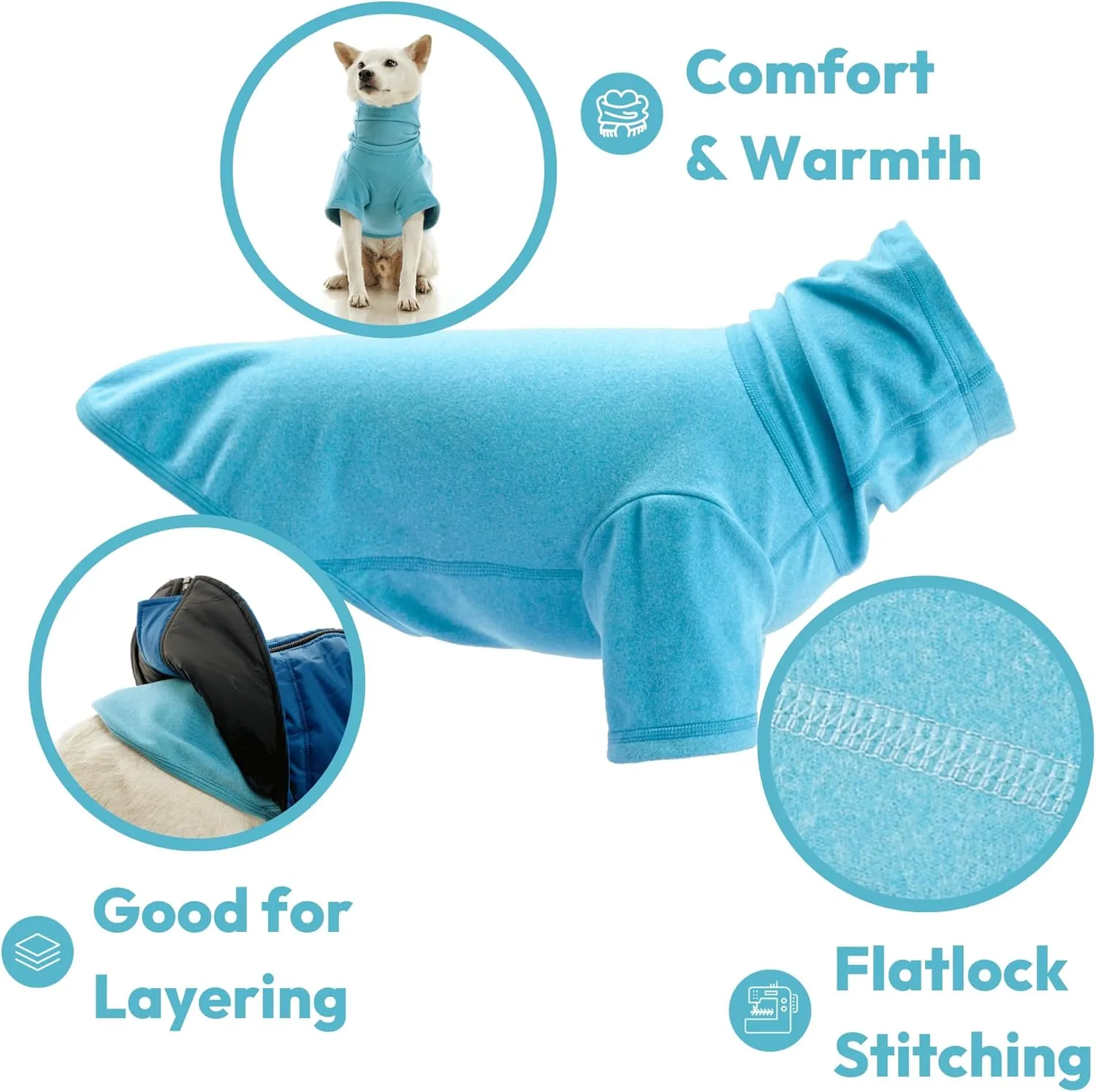 Gooby Turtle Neck Microfiber Stretch Fleece - Hot Pink, X-Large - Warm and Light Extra Layer for Small Dog and Medium Dog