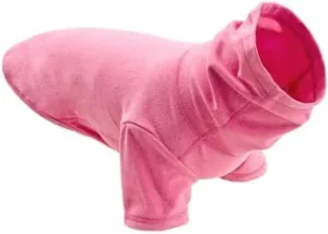Gooby Turtle Neck Microfiber Stretch Fleece - Hot Pink, X-Large - Warm and Light Extra Layer for Small Dog and Medium Dog