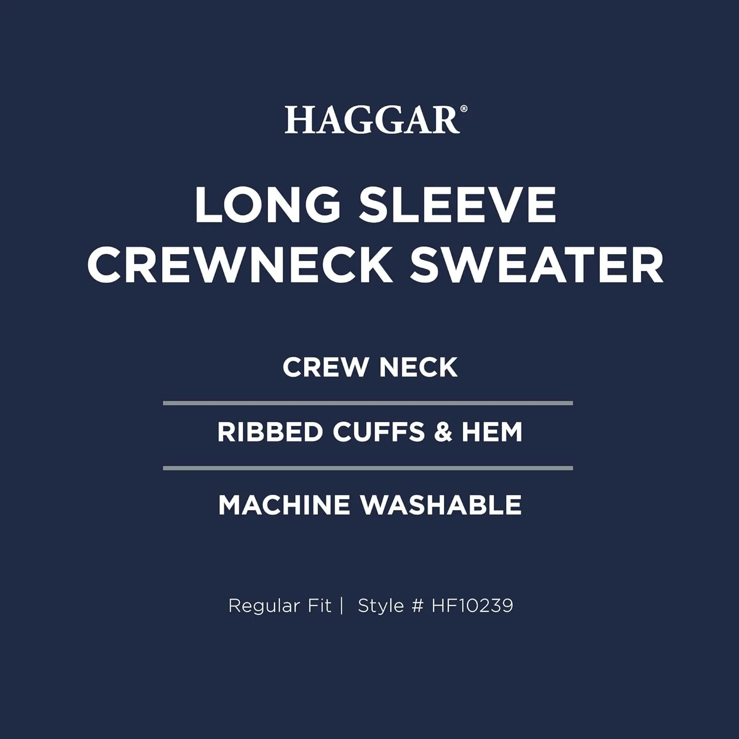 Haggar Men's Long Sleeve Crew Neck Sweater