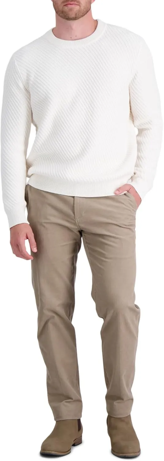 Haggar Men's Long Sleeve Crew Neck Sweater