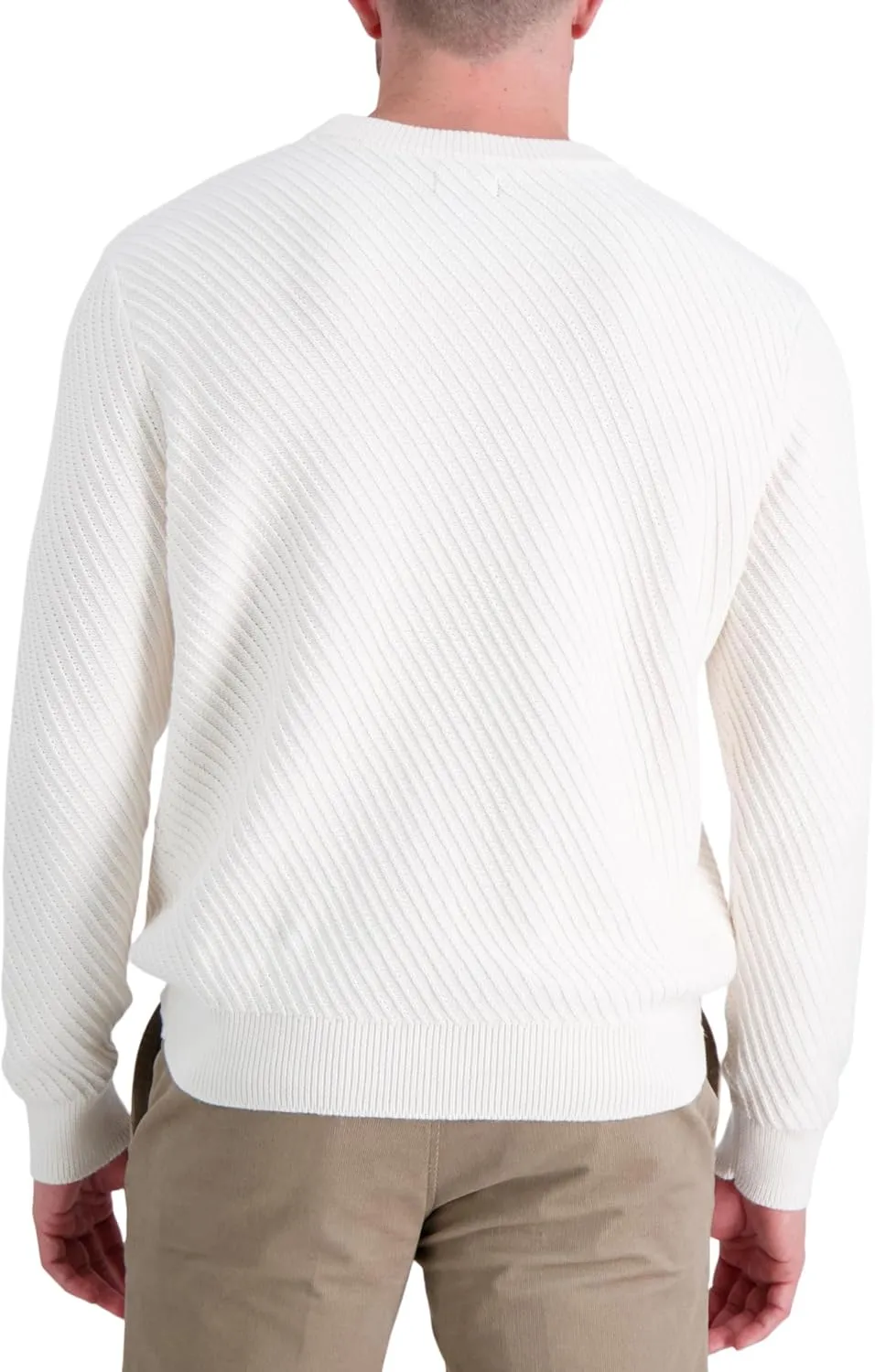 Haggar Men's Long Sleeve Crew Neck Sweater